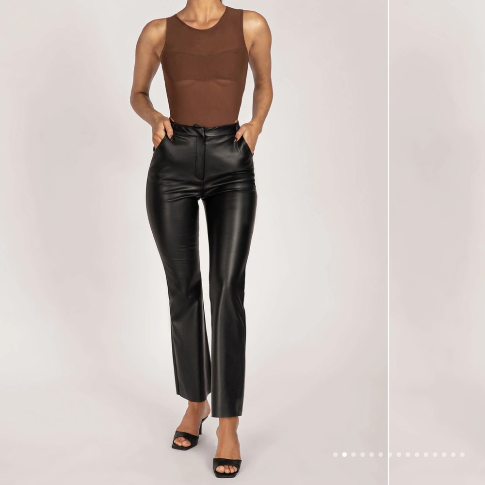 Meshki Tyra faux leather pants black size small